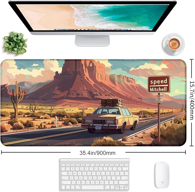 Natural Mountain View Gaming Computer Keyboard Pad, Computer Mouse Pad | Large - Image 2