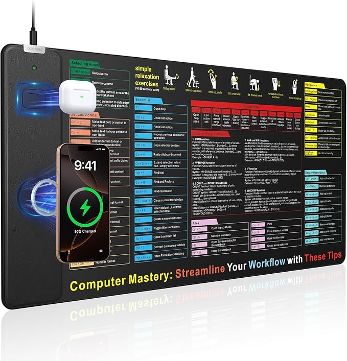 Excel Cheat Sheet Mouse Pad by abcmat