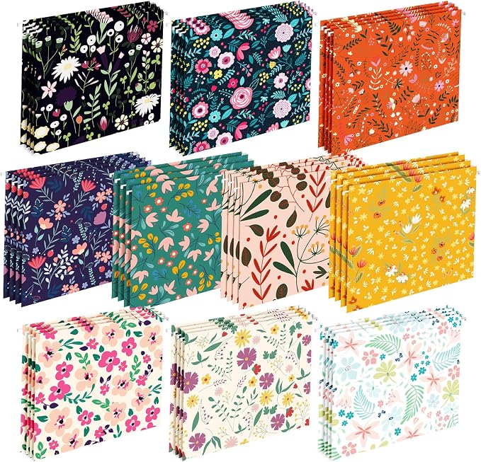 Qeeenar 40 Pcs Decorative Hanging File Folders Letter Size Cute File Folders by Qeeenar