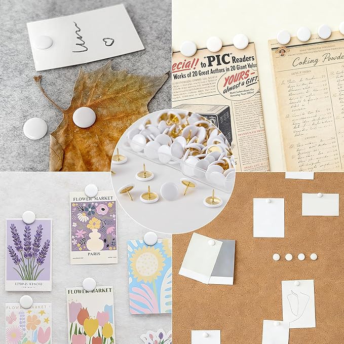 White Push Pins 120Pcs - Image 7