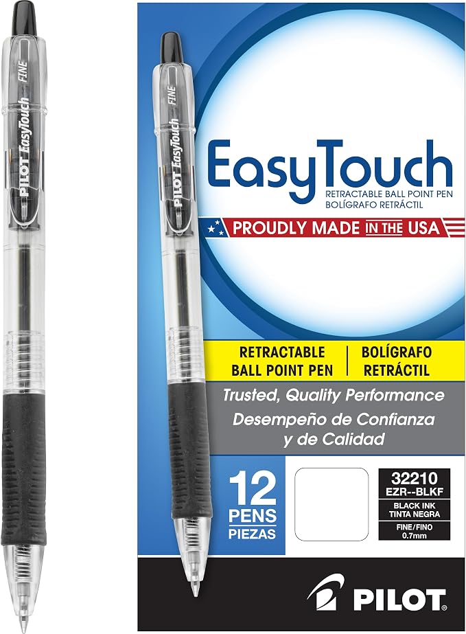 PILOT EasyTouch Refillable & Retractable Ballpoint Pens, Fine Point by PilotCorporationofAmerica