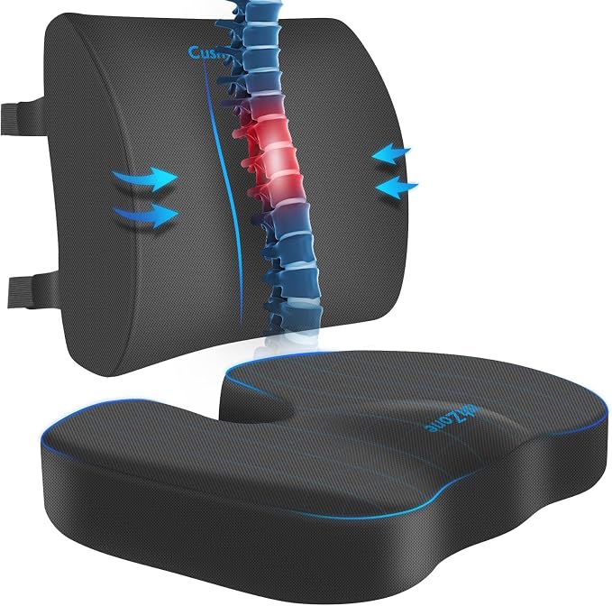 CushZone Seat Cushion, Lumbar Support Pillow by CushZone