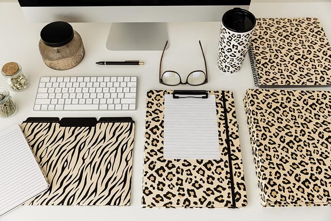 Steel Mill & Co. Set of 9 File Folders Decorative, Leopard | Thick Sturdy File - Image 7