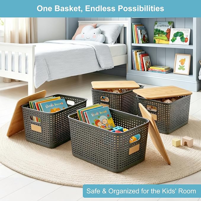 Bagnizer 2 Pack Tall Plastic Storage Bins - Image 4