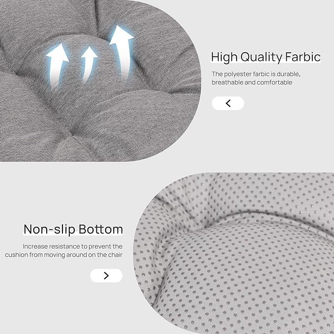 Love's cabin Memory Foam Chair Cushions Set of 4, 15.5"x15.5"x3.5" Indoor & - Image 5