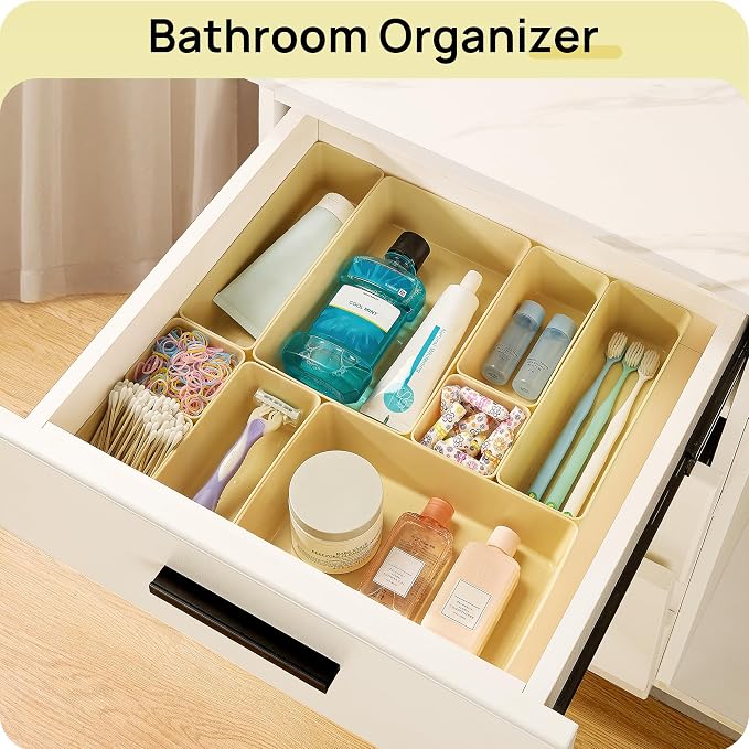 Vtopmart 25 PCS Plastic Drawer Organizers Set, 4-Size Versatile Bathroom and - Image 5