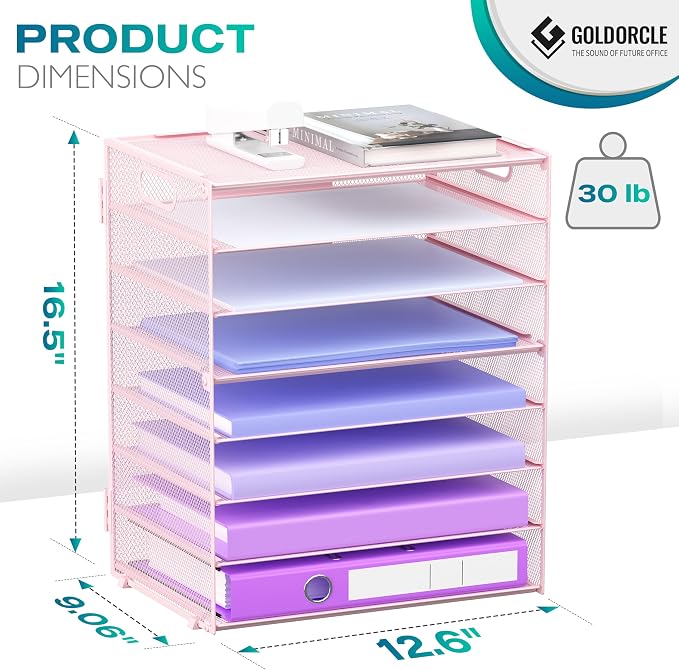8 Tier Paper Letter Tray Organizer - Image 2