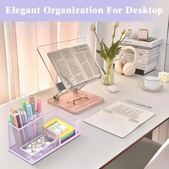 SUPEASY Mesh Pen Holder Desk Organizer, Office Supplies Pencil Storage - Image 3