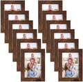 Giftgarden 3.5x5 Picture Frame Brown 12 Pack, Rustic Walnut 3.5 x 5 Photo by Giftgarden