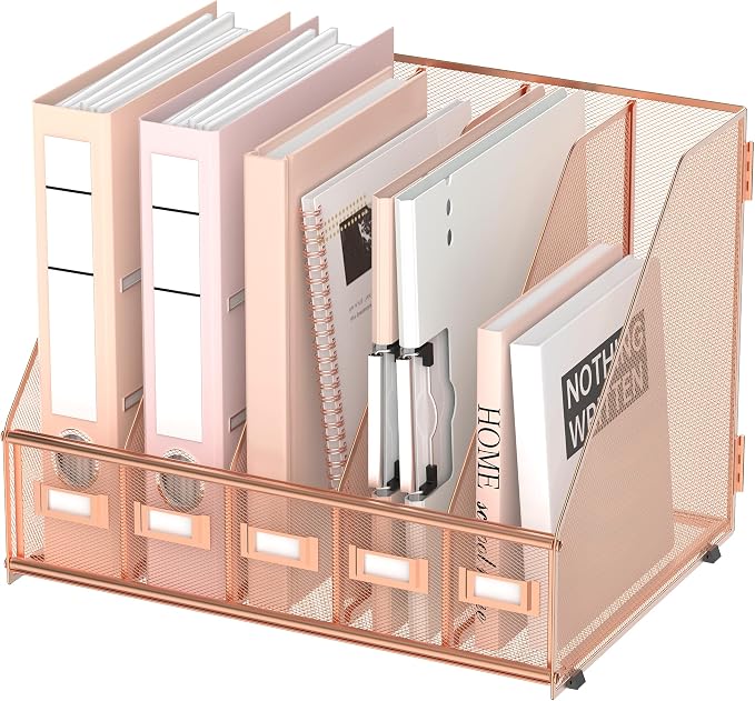 SUPEASY Desk Organizers Metal Desk Magazine File Holder by SUPEASY