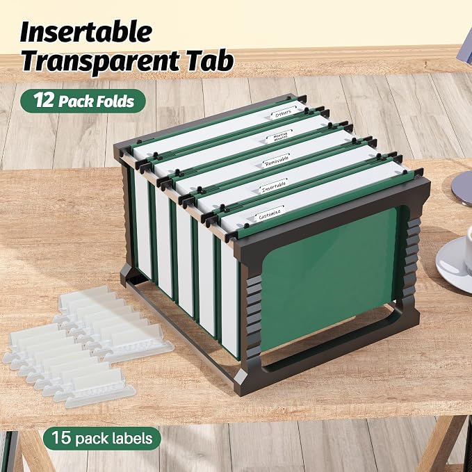 Plastic Hanging File Folders, Letter Size, Reinforced Hang Folders, Standard - Image 6