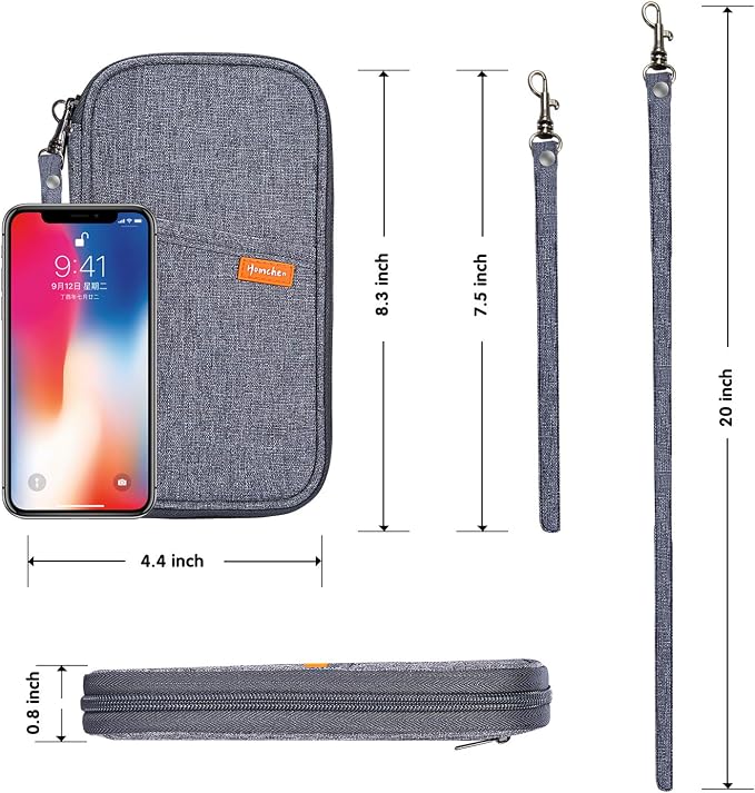 RFID Family Passport Wallet Holder Waterproof, Travel Document Organizer Credit - Image 4