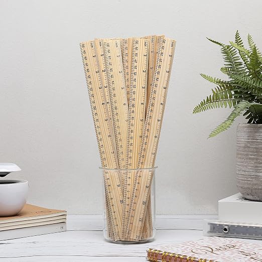 10 Pack Wooden Ruler 12 Inch Rulers Bulk Wood Measuring Ruler Office Ruler 2 - Image 7