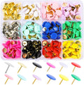 12 Colors Thumb Tacks 264PCS Plastic Round Head Thumbtack Metal Flat Push Pins by Unknown
