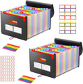 25 Pockets Accordion File Organizer 2 Packs Desktop Expanding File Folders by Unknown