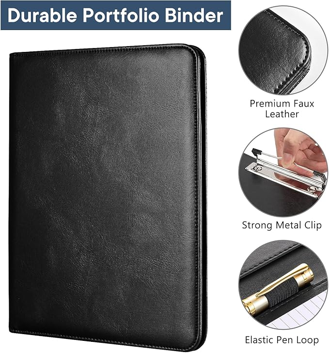 Professional Padfolio with Clipboard, Portfolio Folder Binder, 8.5 x 11 Legal - Image 4