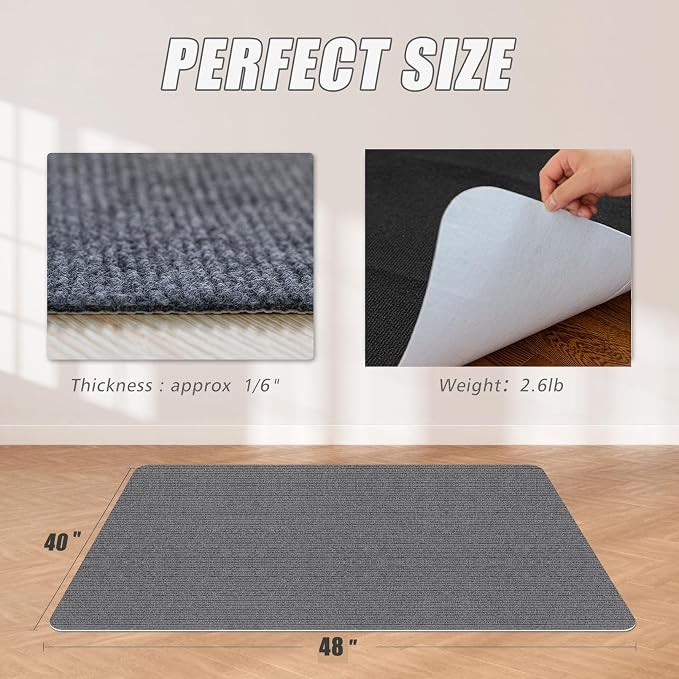 Sycoodeal Office Chair Mat for Hardwood Floor, Office Computer Gaming Chair Mat - Image 3