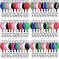 Laumoi 80 Packs Retractable ID Badge Holder Name ID Badge Reel Clips Keychain by Unknown