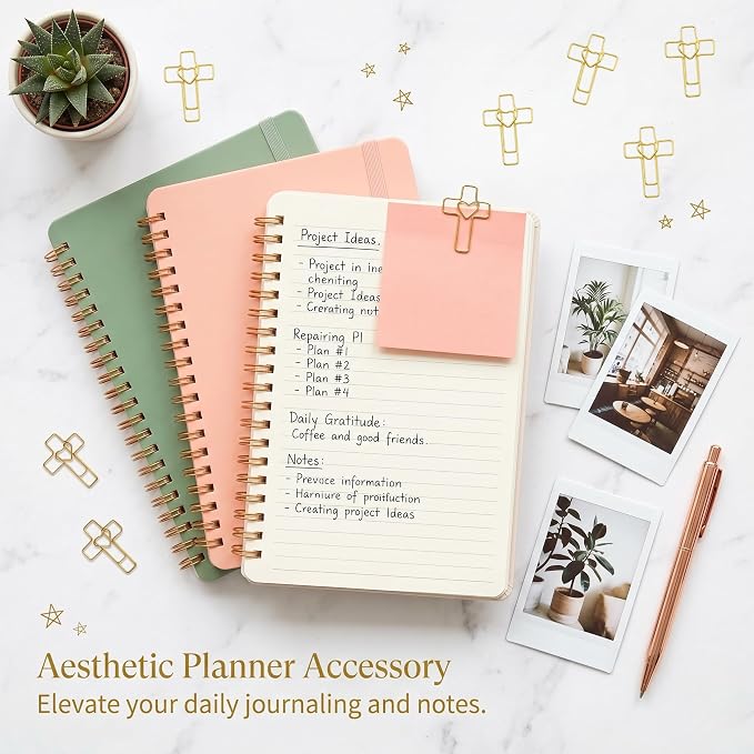 80 PCS Gold Heart Cross Paper Clips, Journaling, Church Events, Teacher - Image 3