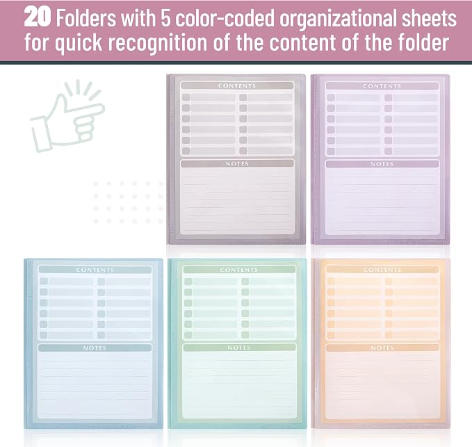 Mr. Pen- Plastic Folders with Pockets and Prongs, 20 Pack, Letter Size | - Image 6
