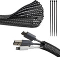 RED WOLF Cable Sleeves Cord Management Braided Wire Loom Split Sleeving 3/8 by REDWOLF