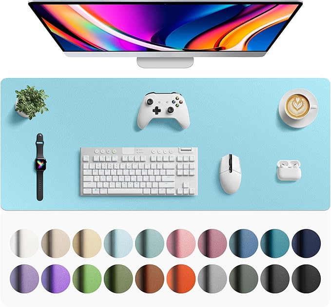Aothia Faux Leather Desk Mat by AothiaSimpleNaturalUnique