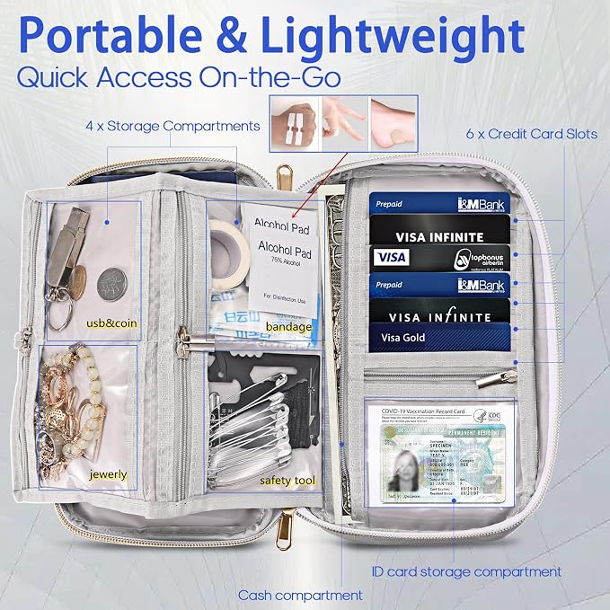 Multifunctional, Valuable Practical, RFID Family Passport Holder, Travel Wallet - Image 3
