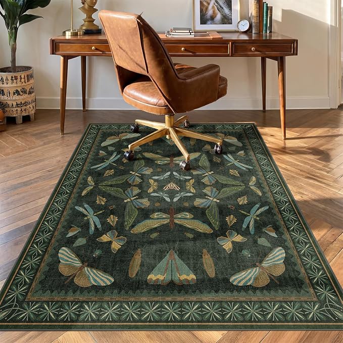 4'x5' Dark Green Office Chair Mat by JTJ