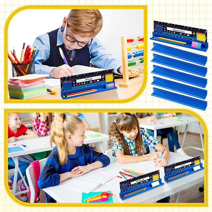 PerKoop 20 Pcs Classroom Desk Name Plates Holder Set Index Cards Storage - Image 5