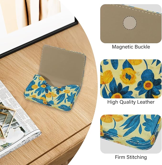 Business Card Holder，PU Leather Business Card Case Color Printing Pattern Card - Image 2