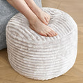 SHOUREN Stuffed Round Ottoman, Corduroy Pouf Ottoman Foot Rest by SHOUREN