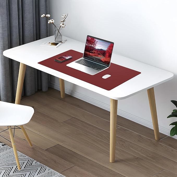 AFIING Leather Desk Pad Protector, 23.6" x 13.7", Waterproof, Non-Slip Mouse - Image 8