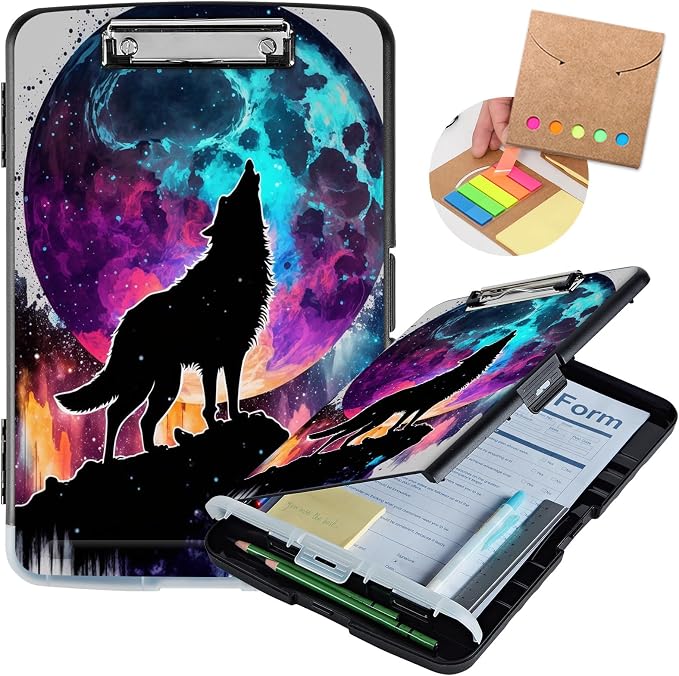 Clipboard with Storage, Heavy Duty Plastic Storage Clipboard with Low Profile by Unknown