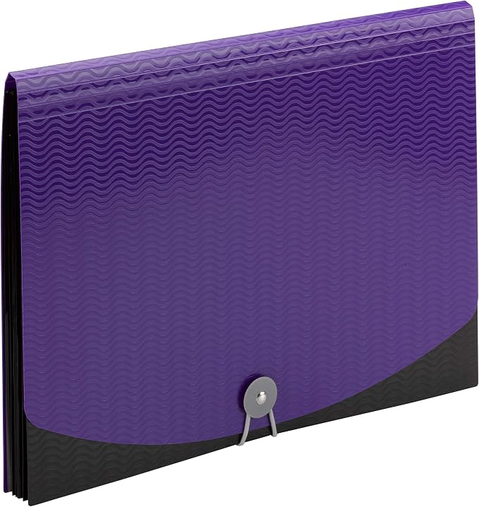 Smead Poly Expanding File, 6 Dividers, Flap and Cord Closure, Letter Size by SMEAD