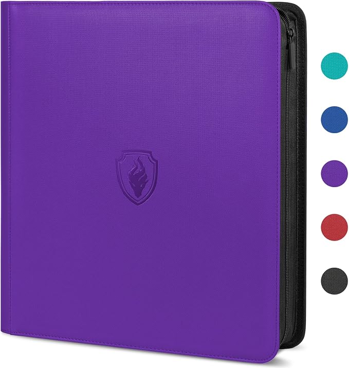 Premium Zip Card Binder 12 Pocket, Fabmaker 912 Pockets Trading Card Binder by Fabmaker