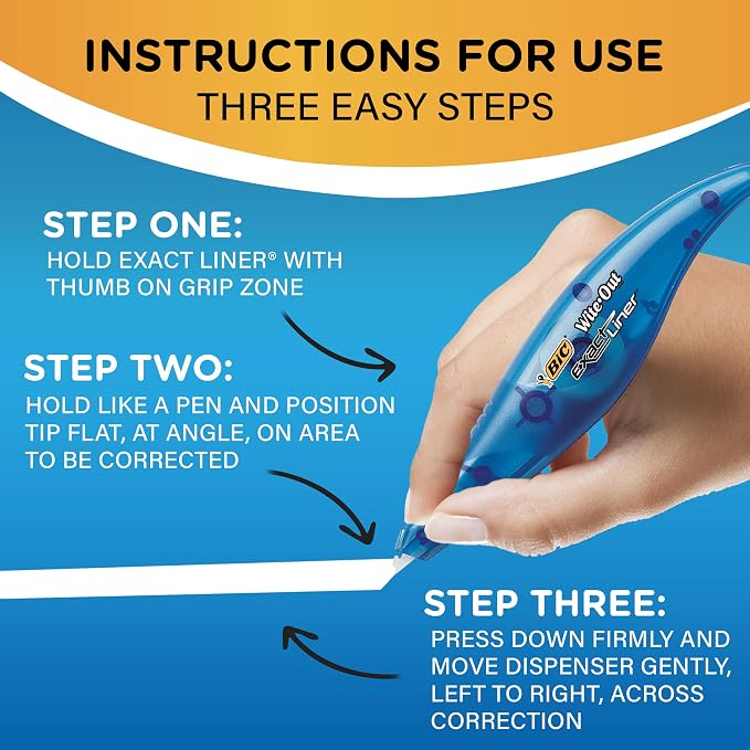 BIC Wite-Out Brand Exact Liner Correction Tape, 19.6 Feet, Clean and Easy to - Image 8