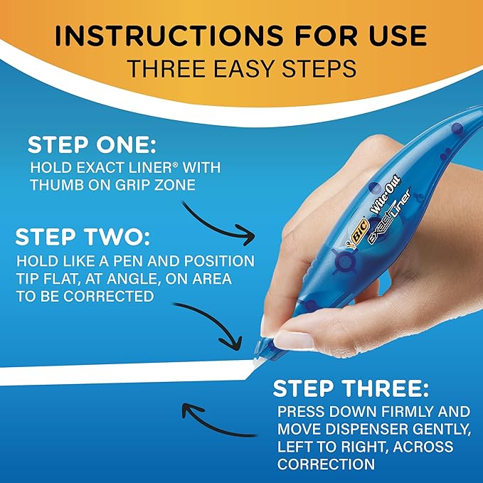 BIC Wite-Out Brand Exact Liner Correction Tape, 19.6 Feet, Clean and Easy to - Image 6
