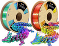 LOVOON 3D Printing Filament Bundle 2 KG, Tricolor PLA Filament 1.75mm Silk by LOVOON