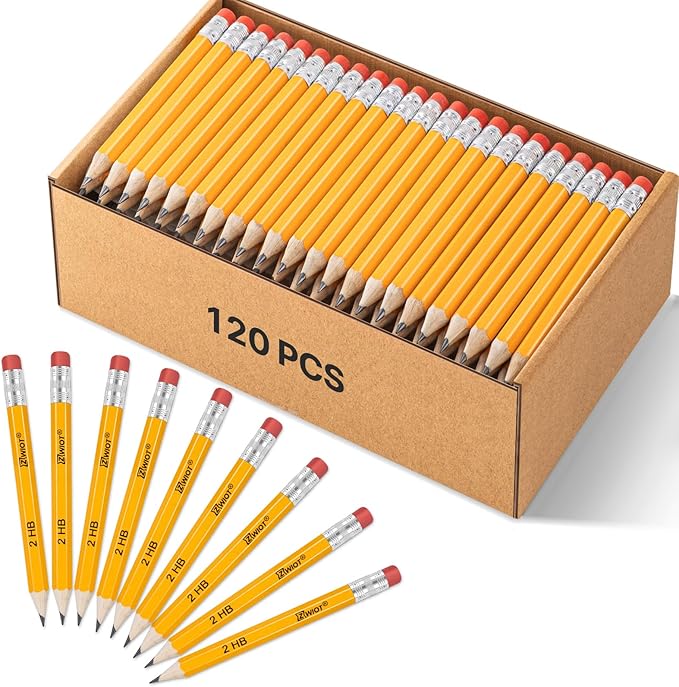 ZWlOT Golf Pencils with Eraser, #2 HB Half, Pre-Sharpened, 120/200/320 Count by excellencepremiumquality