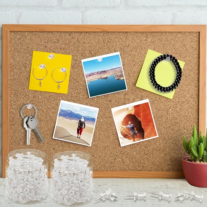 2400 Pcs Clear Push Pins, Standard Thumb Tacks - Image 5