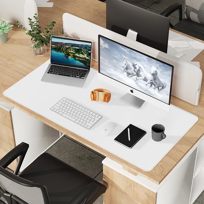 AFIING Cork Desk Mat 47" x 23.6", Dual-Sided Natural Cork & PU Leather Desk Pad - Image 6