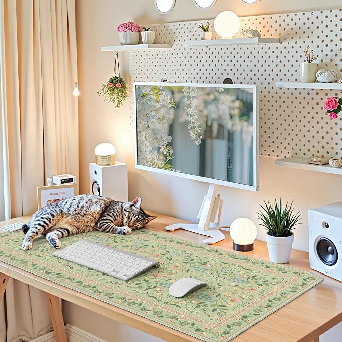 iCasso Desk Mat for Keyboard and Mouse, Large Mouse Pad, Desk Pad Mat, - Image 6
