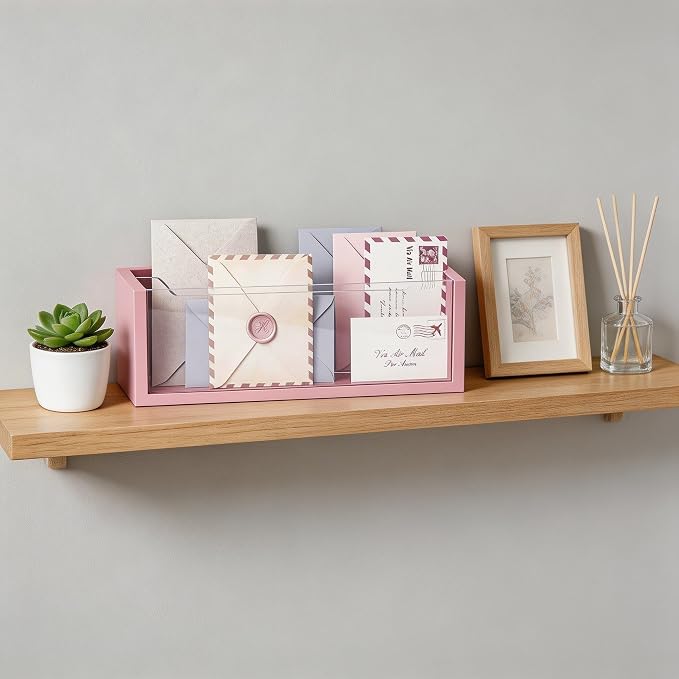 Mail Organizer with Clear Acrylic Dividers - Image 7