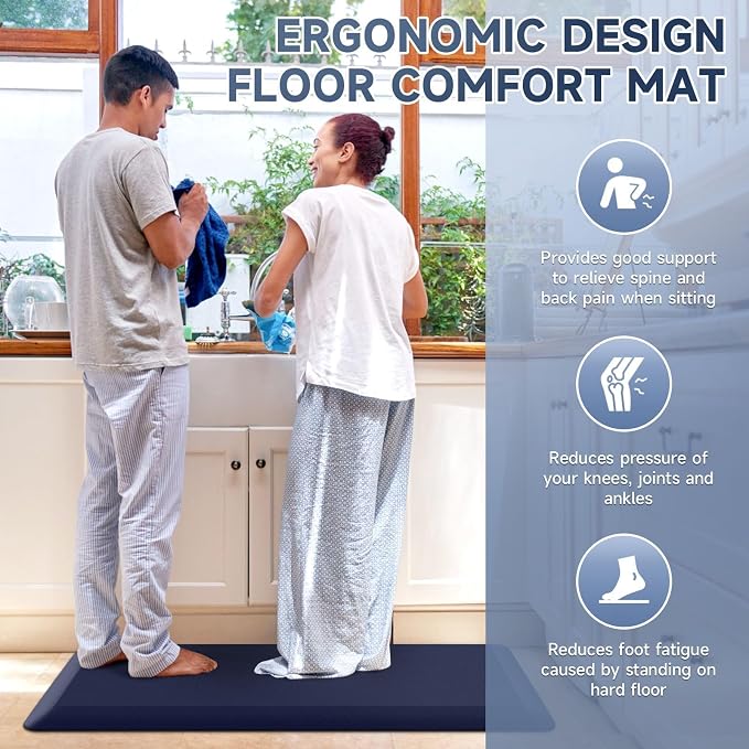 4/5 Inch Thick Kitchen Mat Anti Fatigue Mat Kitchen Rugs Kitchen Decor Non-Slip - Image 6