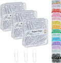 NEEWAY Small Paper Clips, 1.1 Inch Vinly Coated Colored Paperclips, 3 Pack of by NEEWAY
