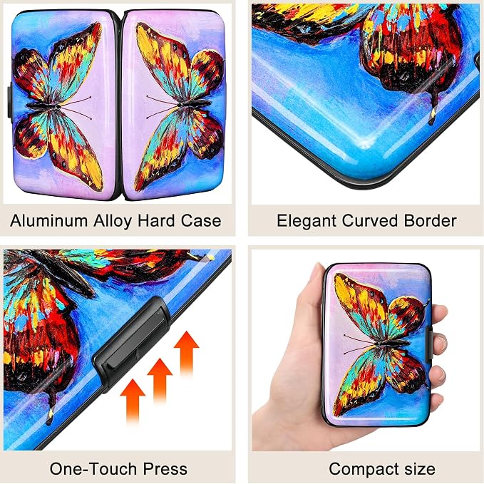 ELFISH RFID Blocking Credit Card Protector Aluminum ID Case Hard Shell Business - Image 3