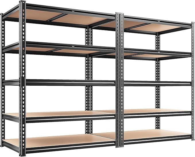 REIBII 2400LBS Garage Shelving 5 Tier Storage Shelves Heavy Duty, Adjustable by REIBII