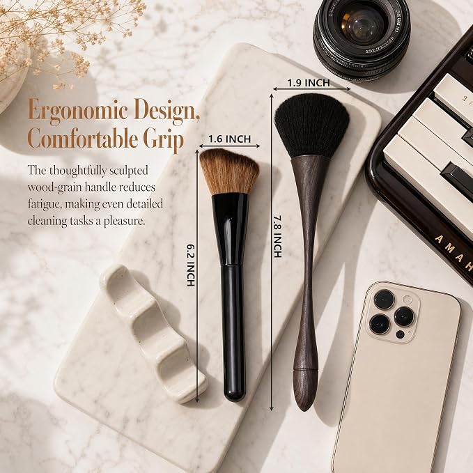 2 Pcs Exquisite Dusting Brush, Small Detailing Brushes, Soft Microfiber Brush - Image 2