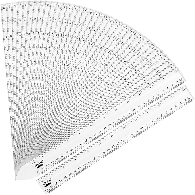 Mr. Pen- Bulk Plastic Rulers, 12 Inch, 36 Pack, Easy-to-Read Markings | by MrPen
