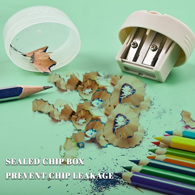 4PCS Dual-Hole Manual Pencil Sharpeners - Image 6